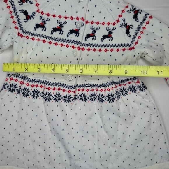 Janie and Jack Fair Isle Holiday Reindeer Sweater Dress - Picture 6 of 9